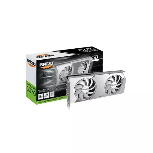 INNO3D GeForce RTX 5070 TWIN X2 OC 12GB GDDR7 Graphics Card (White)