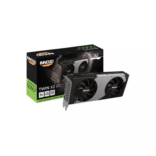 INNO3D GeForce RTX 5060 Ti TWIN X2 OC 16GB GDDR7 Graphics Card