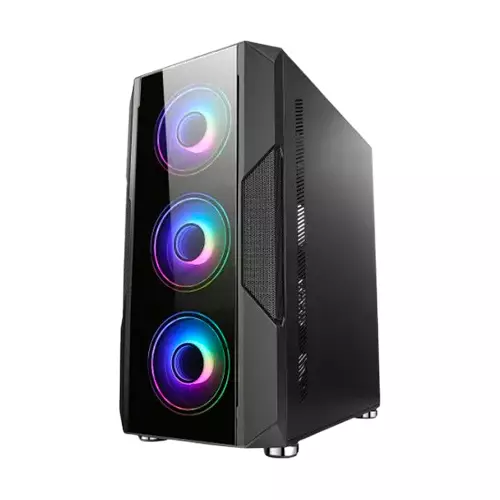 Safeway MTG-1925 Veloce Pro Mid Tower ATX Gaming Case (Black)-gallery-1