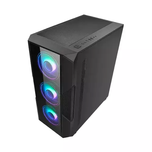 Safeway MTG-1925 Veloce Pro Mid Tower ATX Gaming Case (Black)-gallery-2