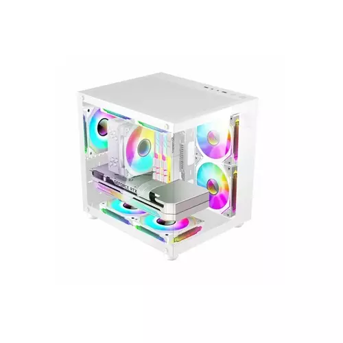 Safeway Seaview MATX Mid Tower Desktop Case (White)-gallery-1