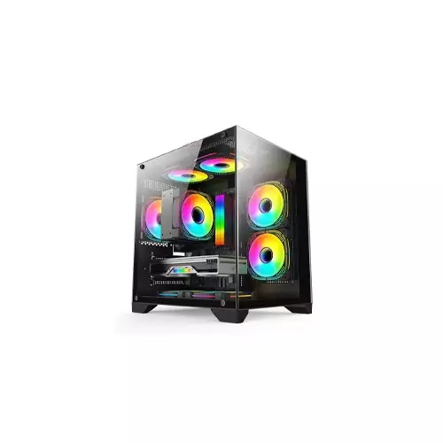 Safeway Seaview MATX Mid Tower Desktop Case (Black)