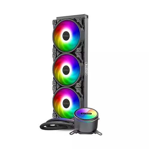 PCcooler GI-CX360 ARGB 360mm AIO CPU Liquid Cooler (Black)