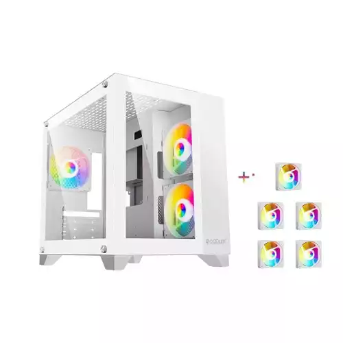 PC Cooler PC-919W 5F Micro ATX Gaming Case (White)