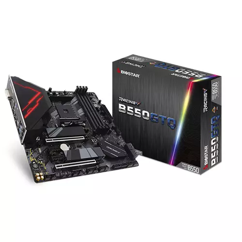 BIOSTAR Racing B550GTQ AMD B550 microATX Gaming Motherboard