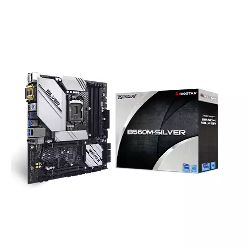 BioStar B560M-SILVER 10th & 11th Gen Micro ATX Intel Motherboard
