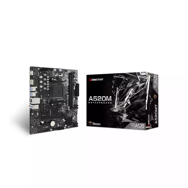 BIOSTAR A520MT 3RD AND 4TH GEN MICRO ATX AMD RYZEN MOTHERBOARD