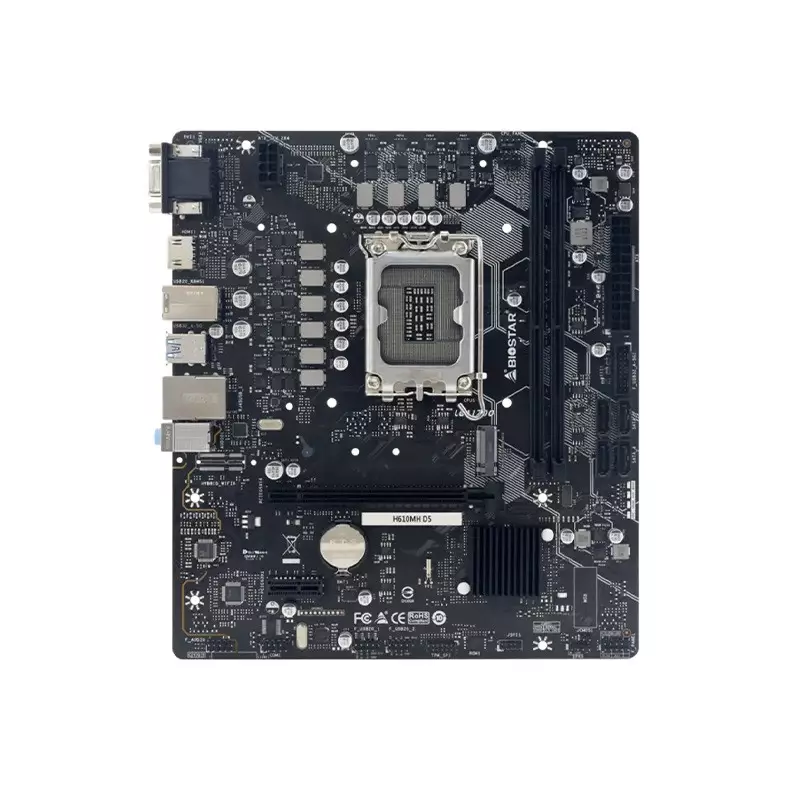 BIOSTAR  H610MH D5 12th & 13th Gen Micro ATX Intel Motherboard