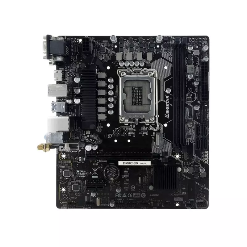 BIOSTAR B760MX2-E D4 INTEL B760 Micro ATX Gaming Motherboard-gallery-1