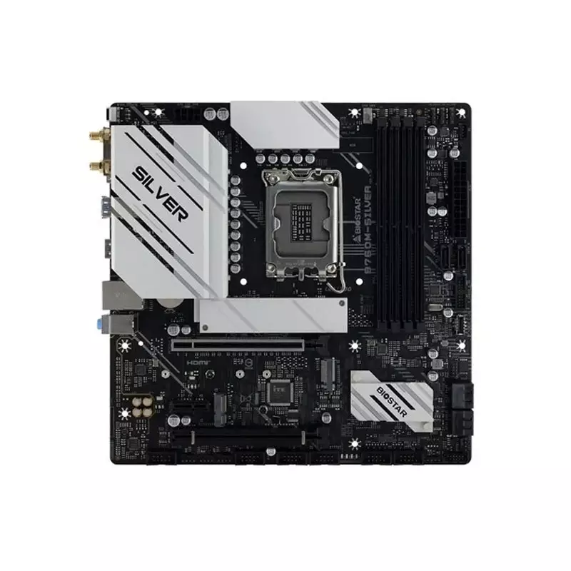 Biostar B760M-SILVER DDR5 14th Gen mATX Motherboard-gallery-1