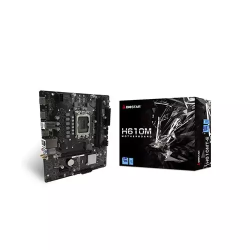Biostar H610MT-E Intel 12th/13th/14th Gen DDR5 mATX Motherboard