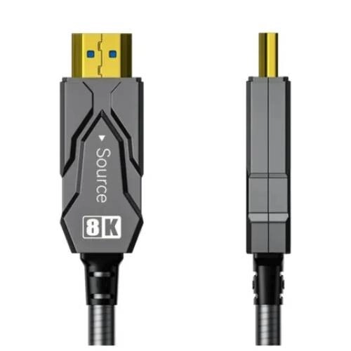 DTECH DT-HF8050KF 50m 8k HDMI Armored Fiber Optic Cable With Waterproof Shell - 2