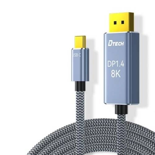 Dtech TB-2917 Space Gray 1.5M USB Type-C Male to DP Male Cable