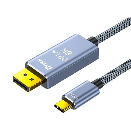 Dtech TB-2917 3m USB Type-C Male to DP Male Space Gray Cable