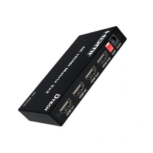 Dtech DT-7222W 2 in 2 4K HDMI Matrix Switch - 1