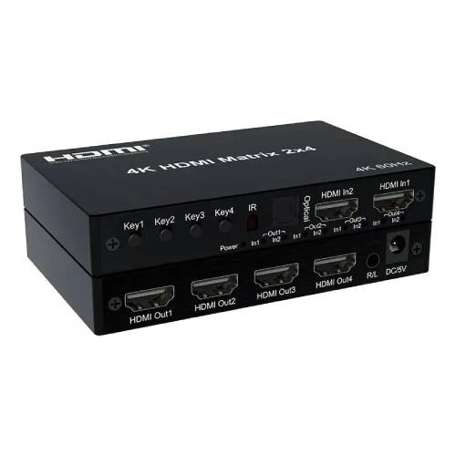 DTECH DT-7224W V2.0 2×4 4K HDMI Matrix Switch