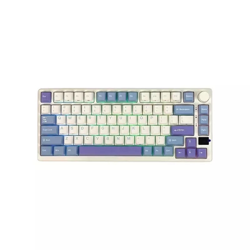 Royal Kludge RK M75 Tri Mode RGB Silver Switch Mechanical Gaming Keyboard (Taro Milk)-1