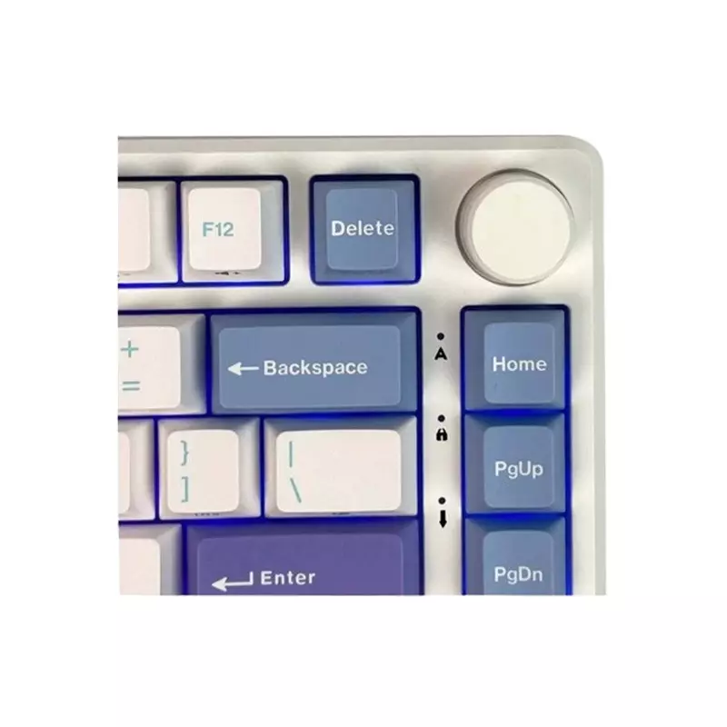 Royal Kludge RK M75 Tri Mode RGB Silver Switch Mechanical Gaming Keyboard (Taro Milk)-4