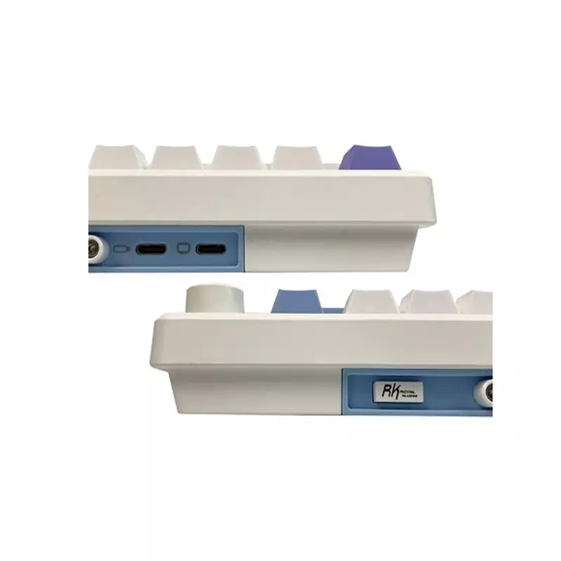 Royal Kludge RK M75 Tri Mode RGB Silver Switch Mechanical Gaming Keyboard (Taro Milk)-5