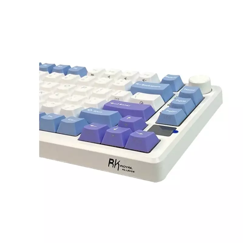 Royal Kludge RK M75 Tri Mode RGB Silver Switch Mechanical Gaming Keyboard (Taro Milk)-gallery-3