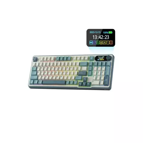 Royal Kludge S98 Tri-Mode Hot-Swappable Mechanical Keyboard - Chartreuses Switch - 0