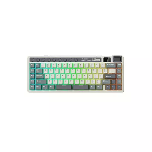 ROYAL KLUDGE RK M70 Hot Swappable Tri Mode Mechanical Gaming Keyboard Cream Switch