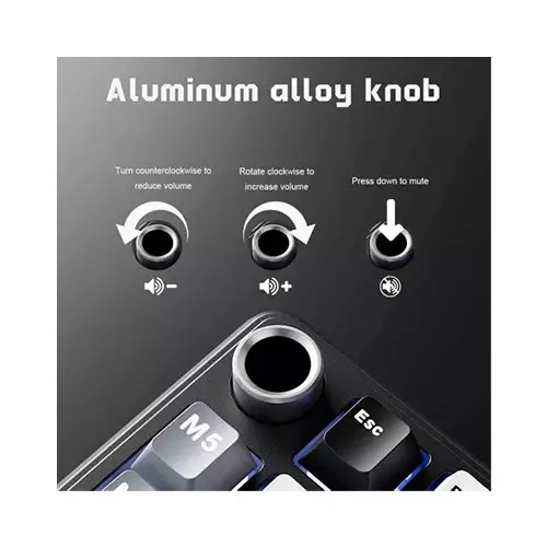 ROYAL KLUDGE RK L75 Hot Swappable Tri Mode Mechanical Gaming Keyboard - Knight Black - 1