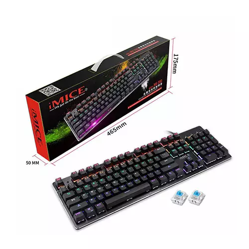 IMICE MK-X80 RGB Backlight Blue Switch Mechanical Gaming Keyboard-gallery-3