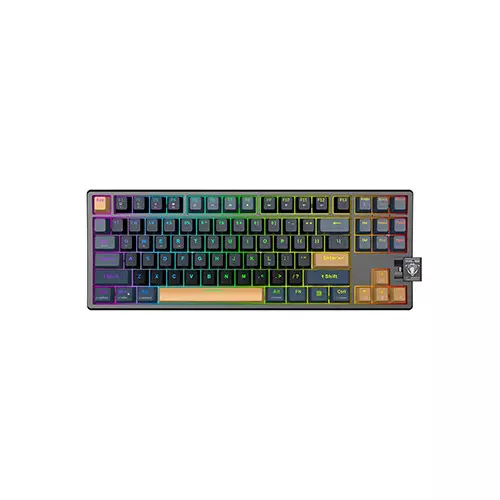 JEDEL WKL-102 RGB Hot Swappable Tri-Mode Wireless Mechanical Keyboard - Blue Switch
