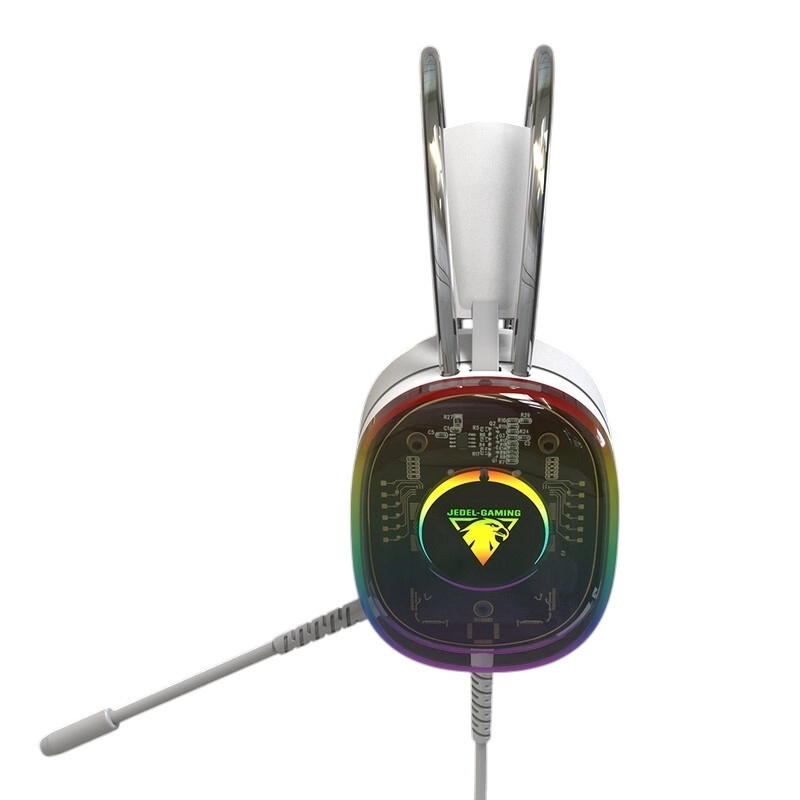 JEDEL GH580  Wired RGB ANC Headset White - 1