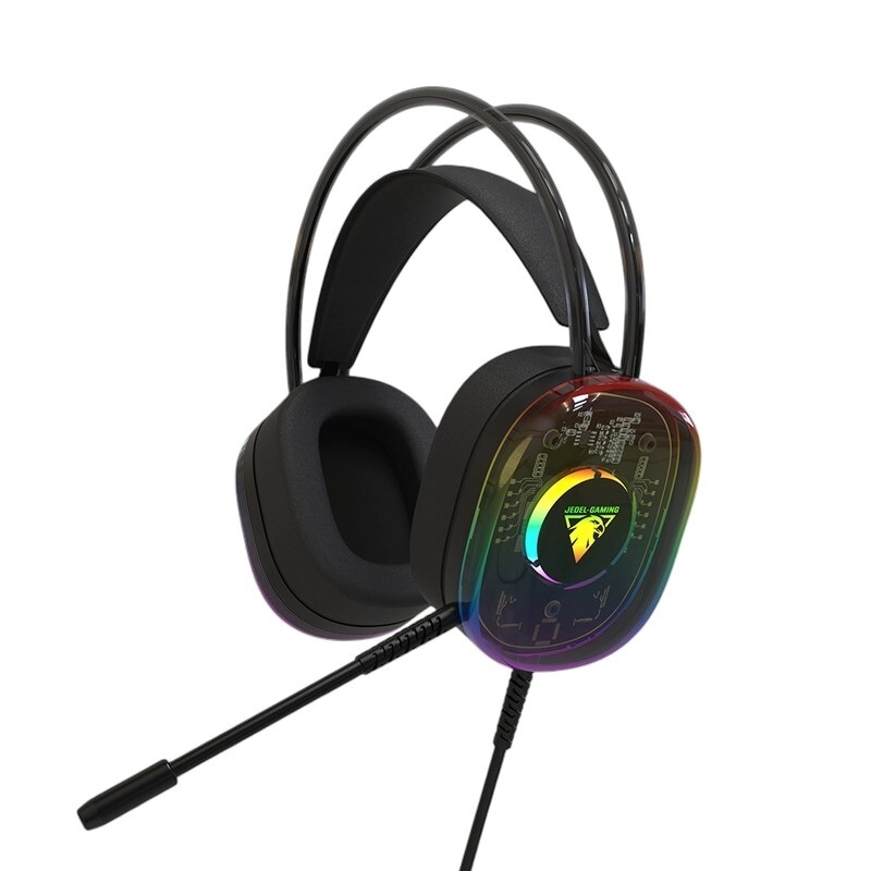 JEDEL GH580  Wired RGB ANC Headset Black