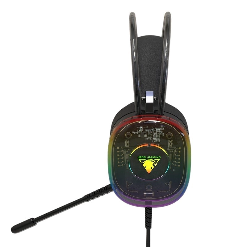 JEDEL GH580  Wired RGB ANC Headset Black - 1
