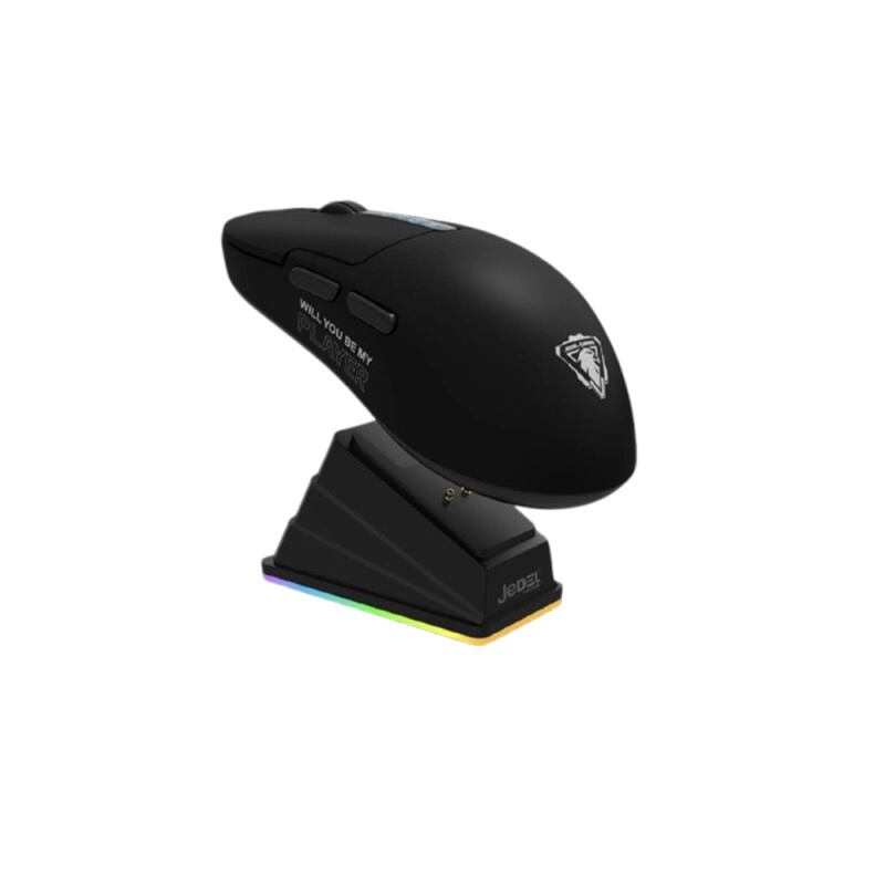 JEDEL GWH-113 6D 3-Mode Gaming Mouse with Charging Dock(Black)
