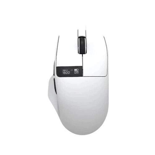 JEDEL V8 Tri-Mode Mouse with Charging Dock (White)