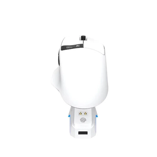 JEDEL V8 Tri-Mode Mouse with Charging Dock (White) - 3