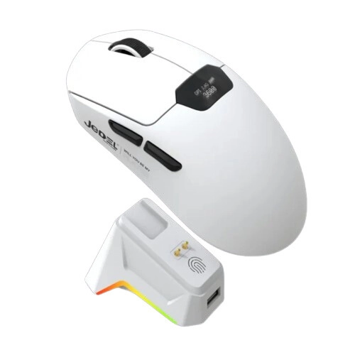 JEDEL GWH-115 Wireless Mouse with Digital Display & RGB Dock - 1