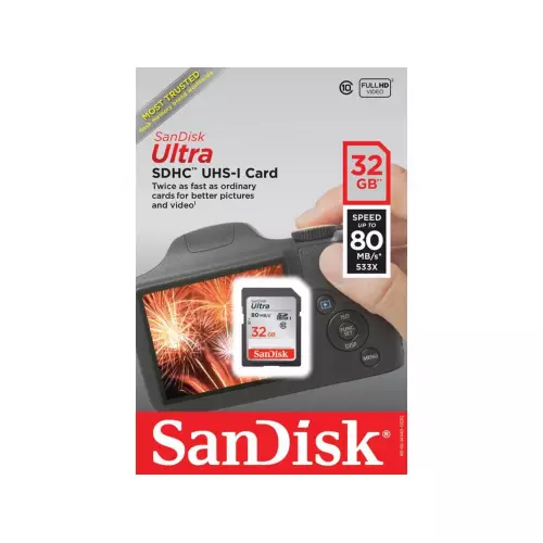 Sandisk Ultra SDHC 32GB Class 10-UHS-I Memory Card