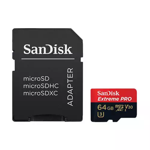 SANDISK EXTREME PRO SQXCY 64GB MICROSDXC MEMORY CARD