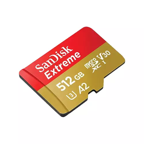 SANDISK EXTREME 512GB 190MBPS MICROSDXC UHS-I MEMORY CARD