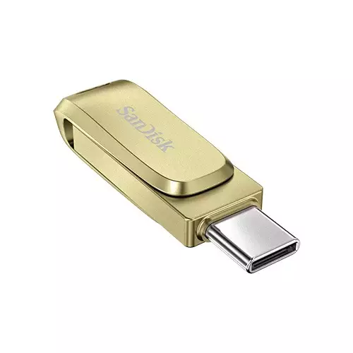 SanDisk Ultra Dual Drive Luxe 256GB USB Type-C 400MB/s Pen Drive (Gold) - 1