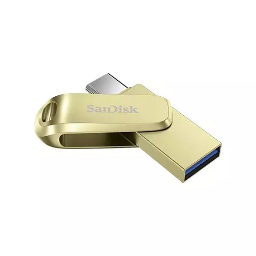 SanDisk Ultra Dual Drive Luxe 128GB USB Type-C 400MB/s Pen Drive (Gold) - 2