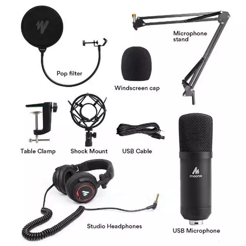 MAONO AU-A04H USB Microphone With Studio Headphone Set - 2