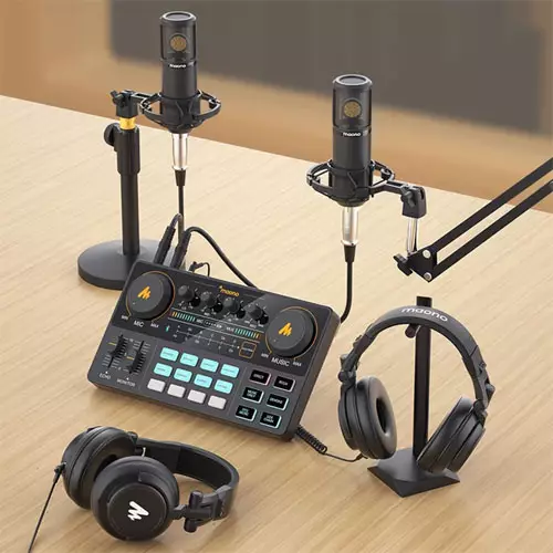 MAONO MAONOCASTER Lite AU-AM200 Portable All-In-One Podcast Production Studio-2