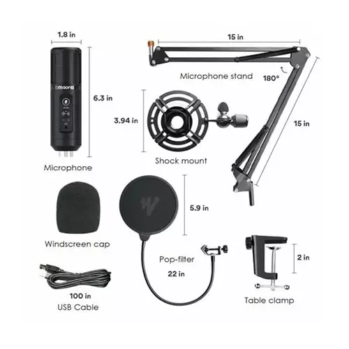 MAONO AU-PM422 Professional Condenser Microphone with Touch Mute Button-1
