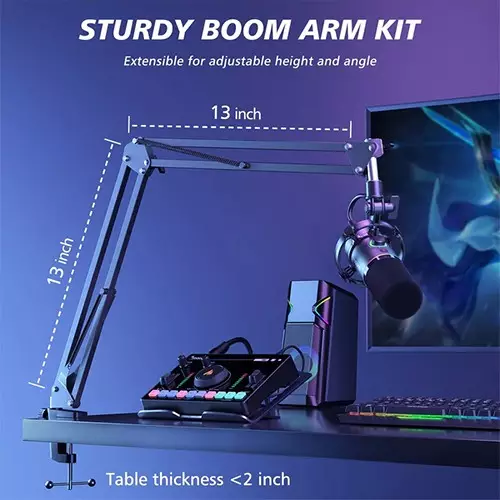 MAONO PD200XS USB/XLR Dynamic Microphone Set with Boom Arm-gallery-3