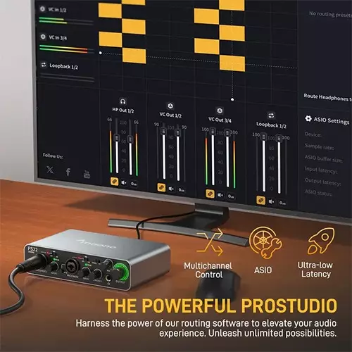 MAONO ProStudio PS22 USB-C Audio Interface (Gray)-gallery-3