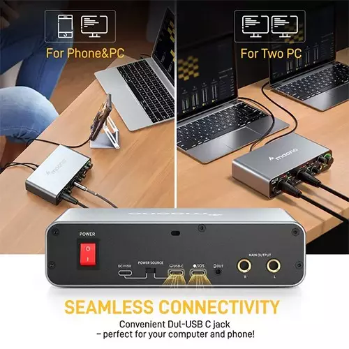 MAONO ProStudio PS22 USB-C Audio Interface (Black) - 2