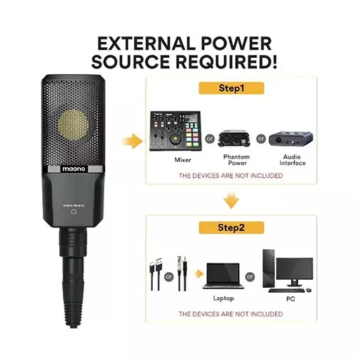 MAONO PM500 Studio-Quality XLR Microphone - 2