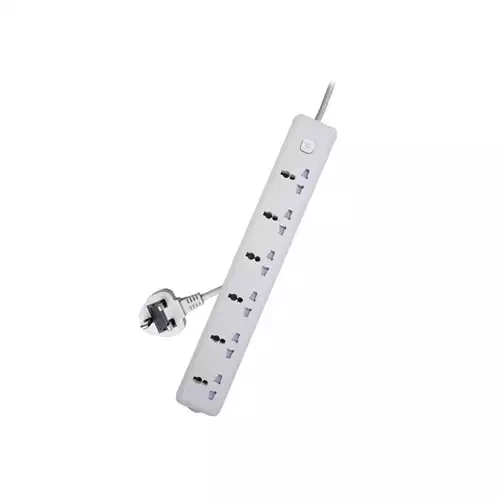 Deli CT705ES 3 Pin 6 Port 3 Meter With surge Protection Power Strip