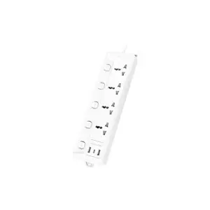 Deli CT711 4 Port 2 Meter Power Strip (White)